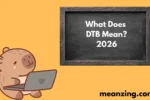 DTB Mean? 2026
